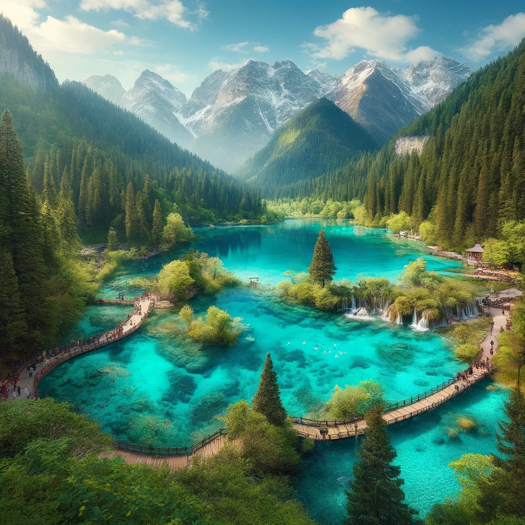 Ilustrasi Jiuzhaigou