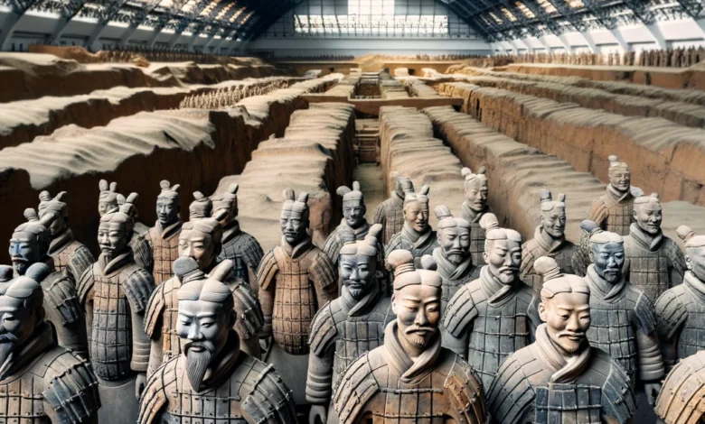 Ilustrasi Tentara Terakota (Terracotta Army)