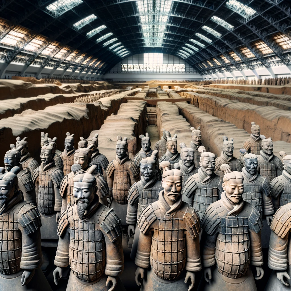 Ilustrasi Tentara Terakota (Terracotta Army)