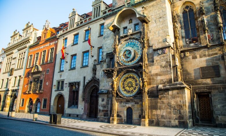 Astronomical clock in Prague, Czech Republic, Europe